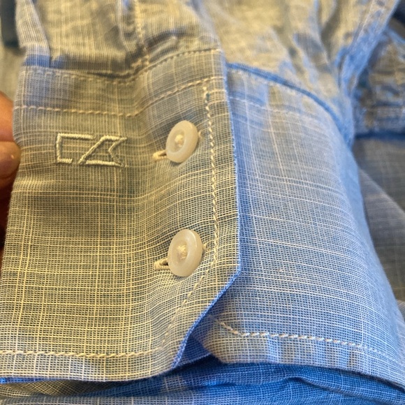 4XB Big Cutter & Buck Light Blue Button Down Dress Shirt - Picture 8 of 13